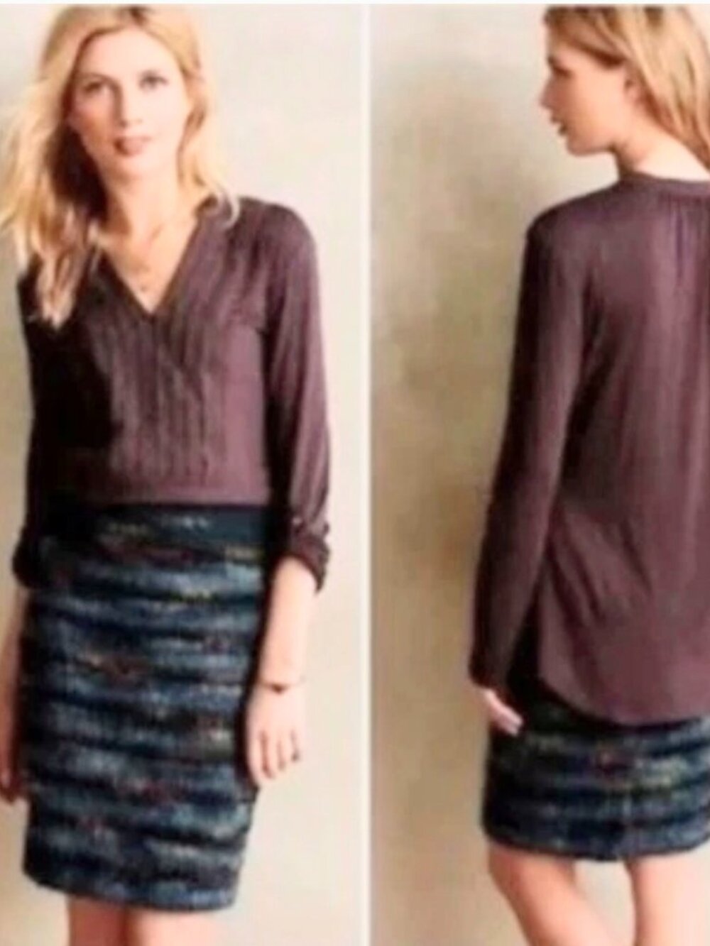Anthropologie Dolan pintucked blouse Like New